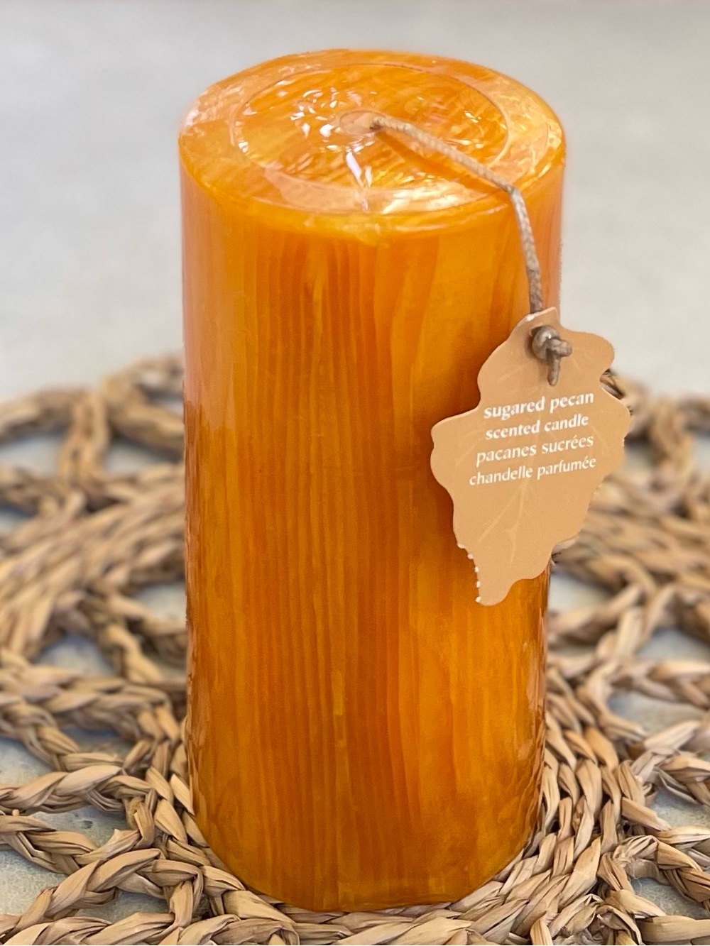 Pier 1 Imports Pillar candle Sugared Pecan Scented 6”X 3” Sealed Vintage NOS